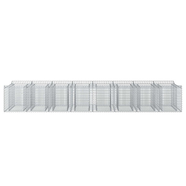 Gabionen Hochbeet 3er Set Silber