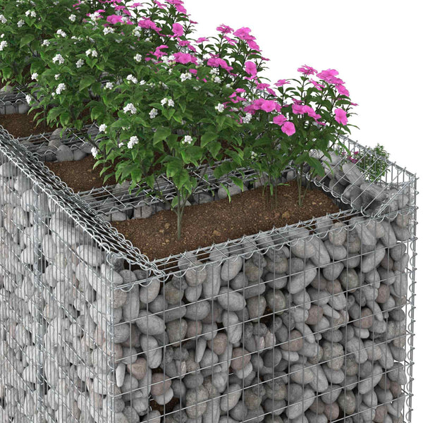 Gabionen Hochbeet 3er Set Silber