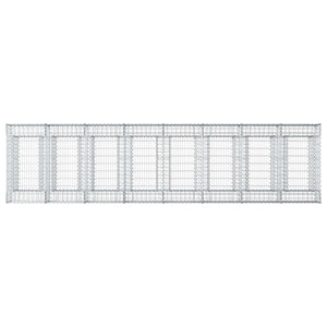 Gabionen Hochbeet 3er Set Silber
