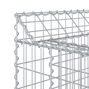 Gabionen-Hochbeet 4er-Set, Silber