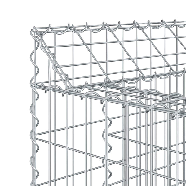 Gabionen-Hochbeet 4er-Set, Silber