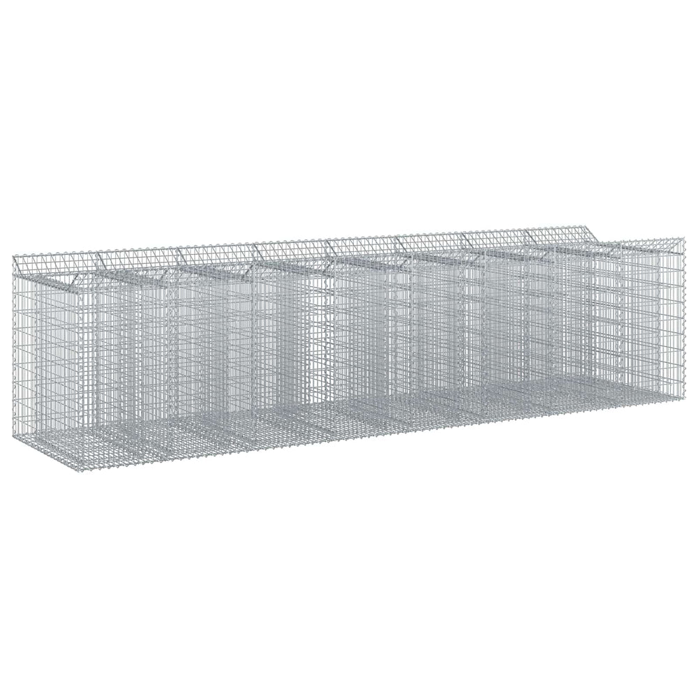 Gabionen-Hochbeet 4er-Set, Silber