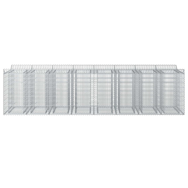Gabionen-Hochbeet 4er-Set, Silber