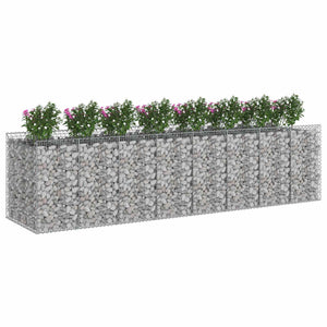 Gabionen-Hochbeet 4er-Set, Silber