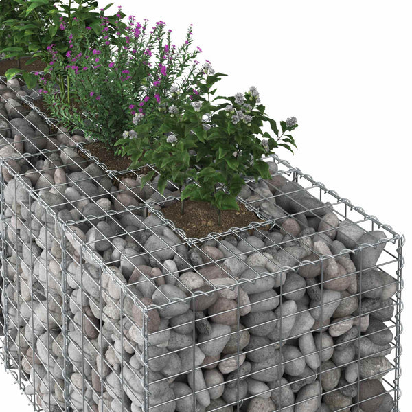 Gabionen Hochbeet 2er Set, 260cm