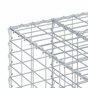Gabionen Hochbeet 2er Set Silber 340cm