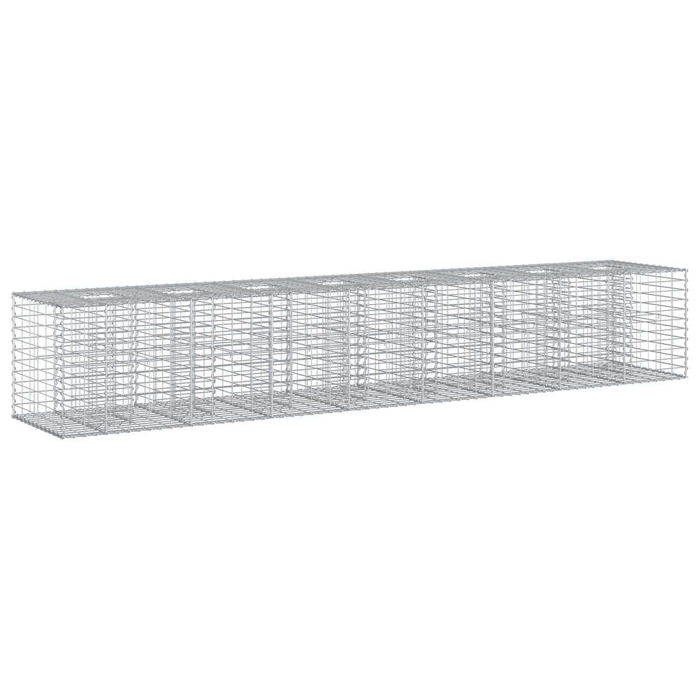 Gabionen Hochbeet 2er Set Silber 340cm