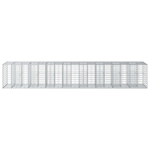 Gabionen Hochbeet 2er Set Silber 340cm
