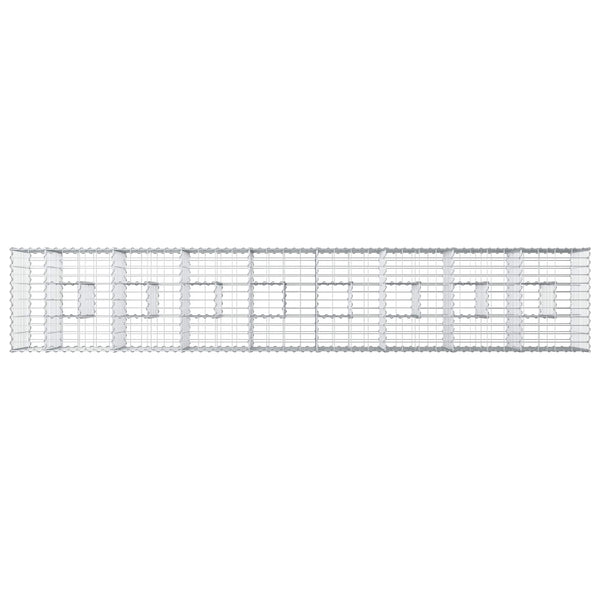 Gabionen Hochbeet 2er Set Silber 340cm