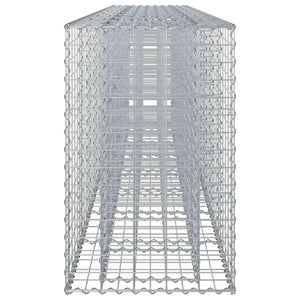 Gabionen Hochbeet Silber 330x50x80cm, 2er Set