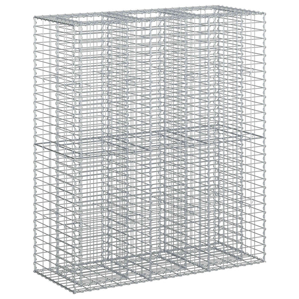 Gabionen Hochbeet 2er Set Silber 130x50x150cm