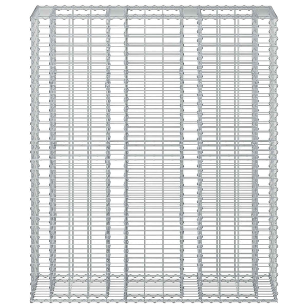 Gabionen Hochbeet 2er Set Silber 130x50x150cm