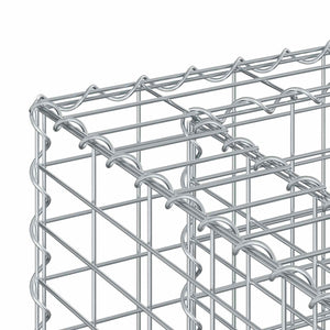 Gabionen Hochbeet 2er Set Silber 170cm