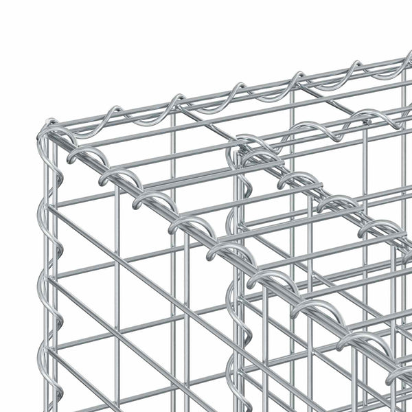 Gabionen Hochbeet 2er Set Silber 170cm