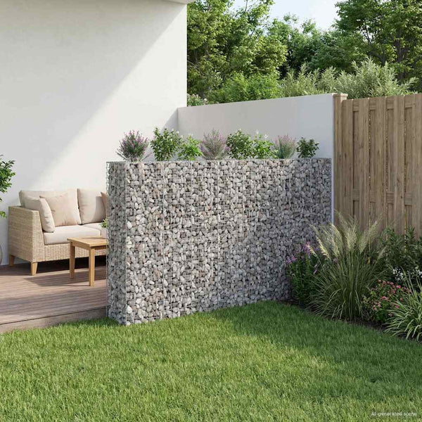 Gabionen Hochbeet 330x50x150cm, 4er Set