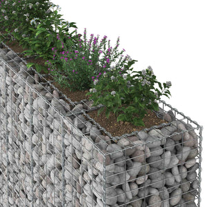Gabionen Hochbeet 330x50x150cm, 4er Set