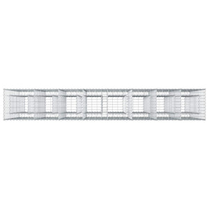 Gabionen Hochbeet 330x50x150cm, 4er Set