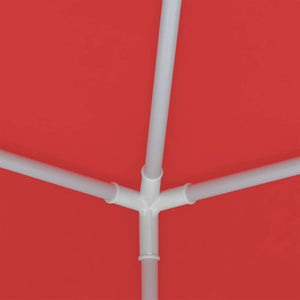vidaXL Tonnelle de réception Rouge 250 x 250 x 240 cm PE et acier