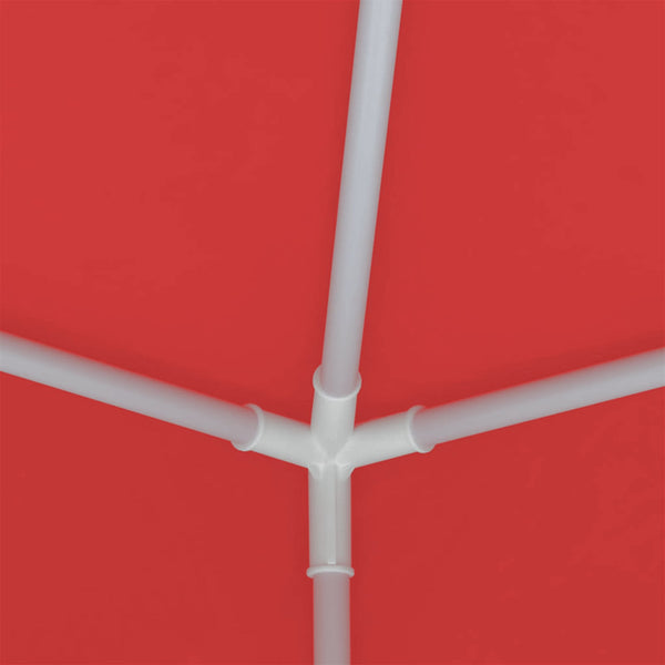 vidaXL Tonnelle de réception Rouge 250 x 250 x 240 cm PE et acier