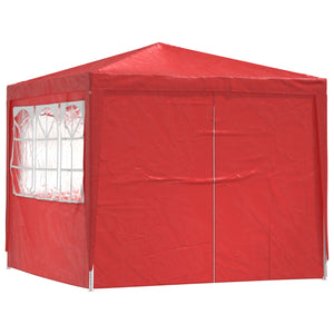 vidaXL Tonnelle de réception Rouge 250 x 250 x 240 cm PE et acier