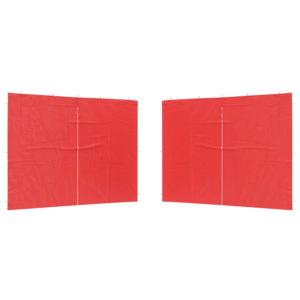 Party Zelt Seitenteil Rot 300x195cm 2er Set