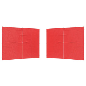 Party Zelt Seitenteil Rot 300x195cm 2er Set