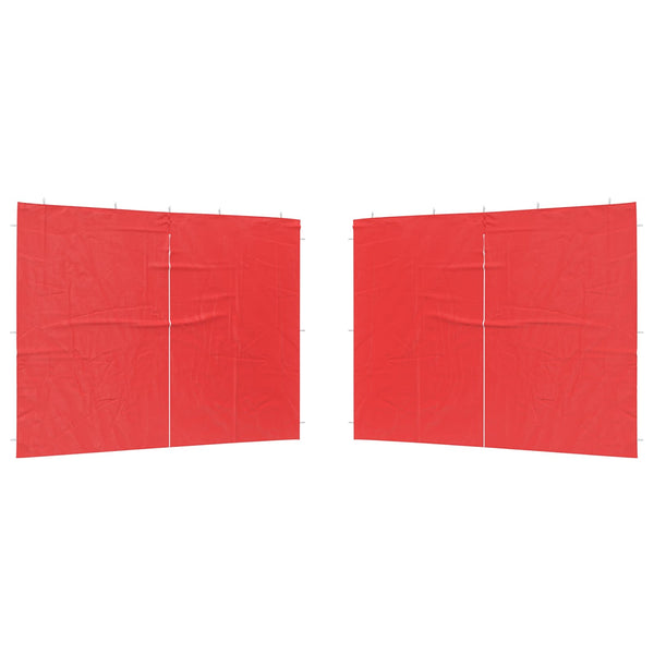 Party Zelt Seitenteil Rot 300x195cm 2er Set