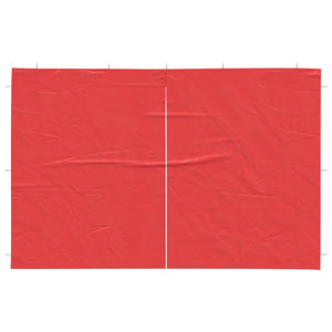 Party Zelt Seitenteil Rot 300x195cm 2er Set