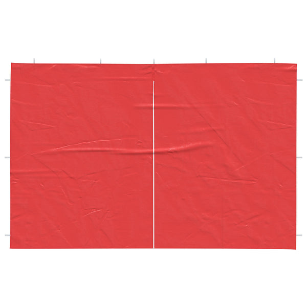 Party Zelt Seitenteil Rot 300x195cm 2er Set
