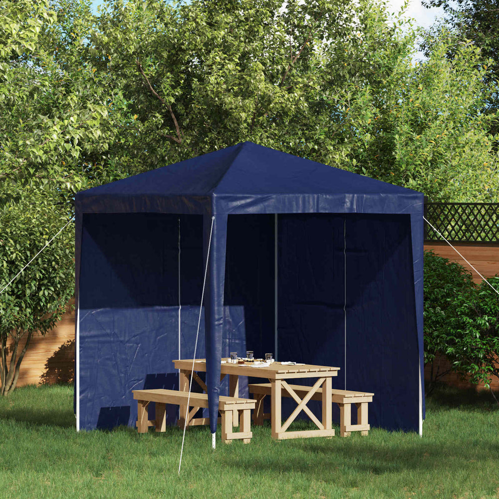 Party Zelt Seitenteil Blau 200x195cm, 2er Set