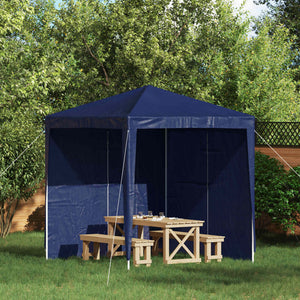 Party Zelt Seitenteil Blau 200x195cm, 2er Set