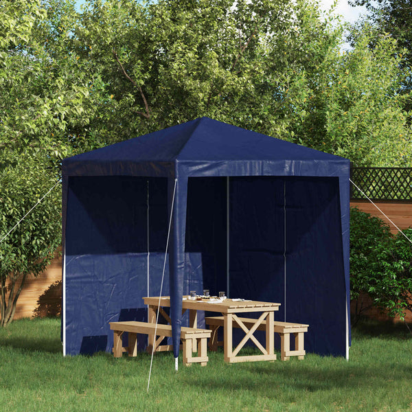 Party Zelt Seitenteil Blau 200x195cm, 2er Set
