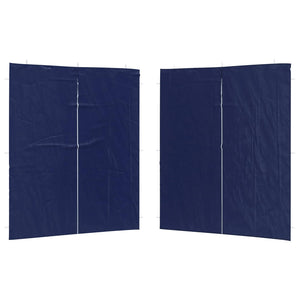 Party Zelt Seitenteil Blau 200x195cm, 2er Set