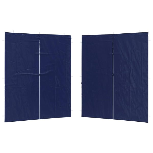 Party Zelt Seitenteil Blau 200x195cm, 2er Set