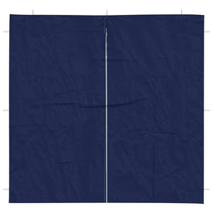 Party Zelt Seitenteil Blau 200x195cm, 2er Set