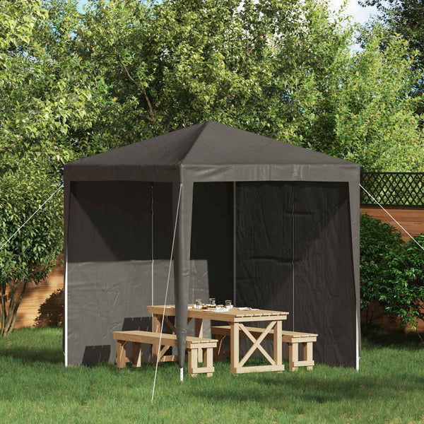 Party Zelt Seitenteile Anthrazit 200x195cm, 2er Set