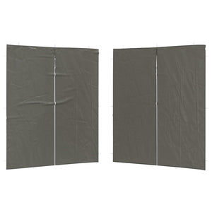 Party Zelt Seitenteile Anthrazit 200x195cm, 2er Set