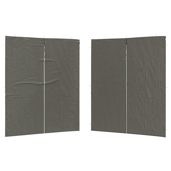Party Zelt Seitenteile Anthrazit 200x195cm, 2er Set
