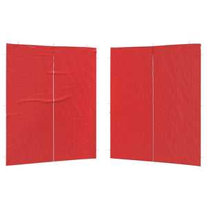 Party Zelt Seitenwand Rot, 2er Set
