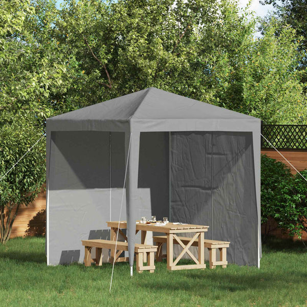 Party Zelt Seitenteile Hellgrau 200x195cm, 2er Set