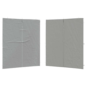Party Zelt Seitenteile Hellgrau 200x195cm, 2er Set