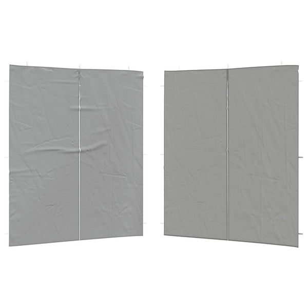 Party Zelt Seitenteile Hellgrau 200x195cm, 2er Set