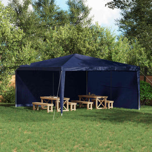 Party Zelt Seitenteile Blau 400x195cm, 2er Set