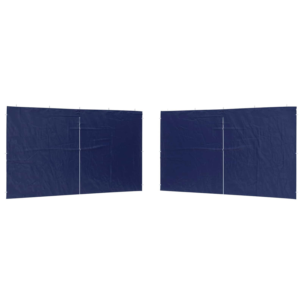 Party Zelt Seitenteile Blau 400x195cm, 2er Set