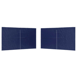 Party Zelt Seitenteile Blau 400x195cm, 2er Set