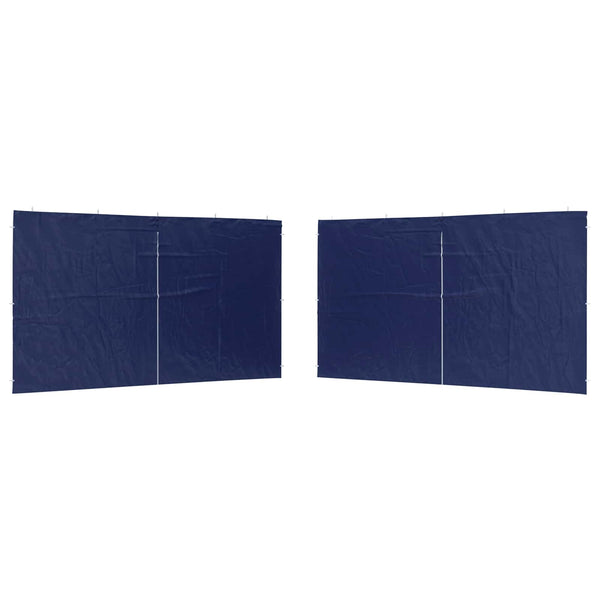 Party Zelt Seitenteile Blau 400x195cm, 2er Set