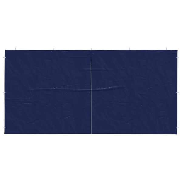 Party Zelt Seitenteile Blau 400x195cm, 2er Set