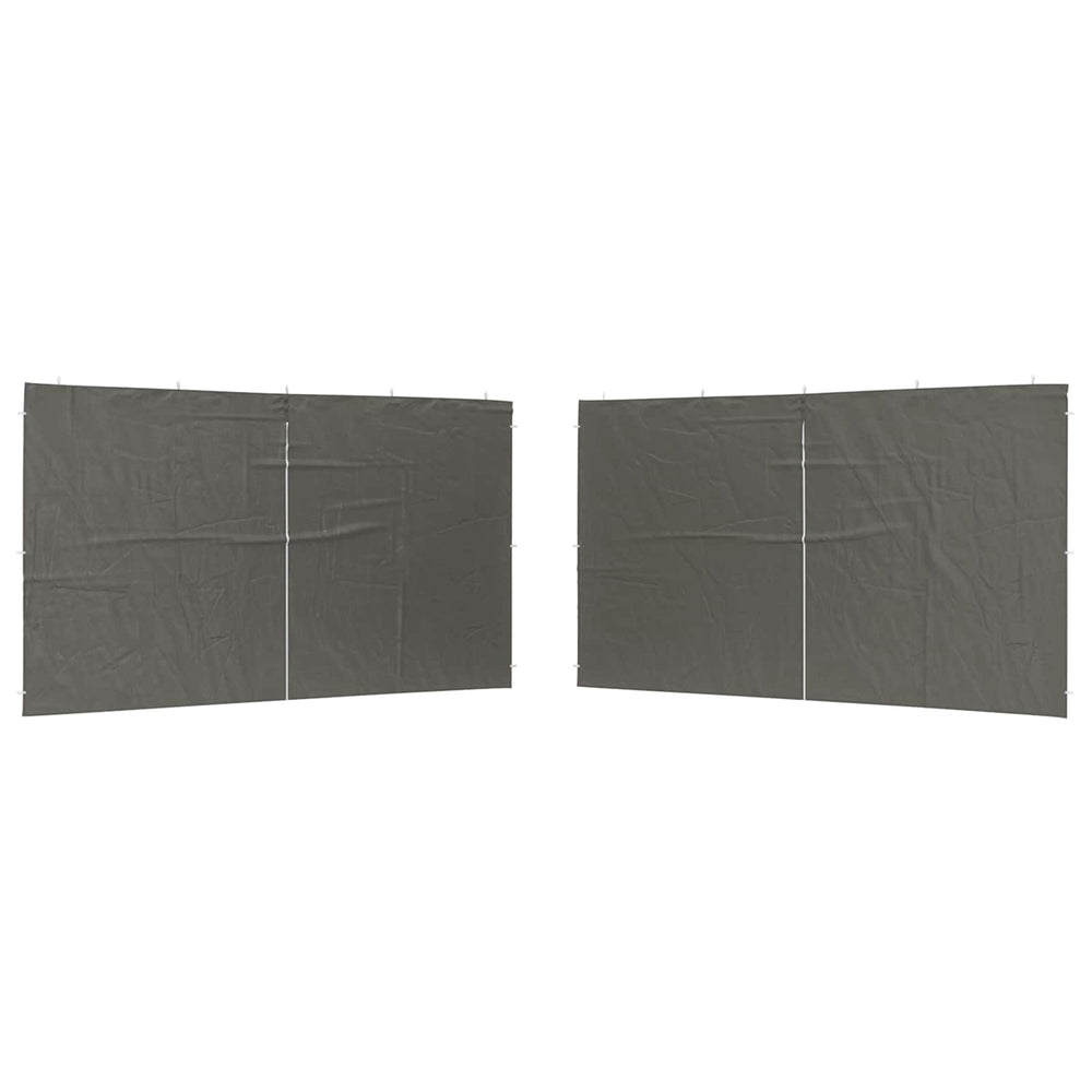 Party Zelt Seitenteil Anthrazit 400x195cm, 2er Set