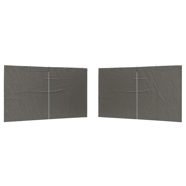 Party Zelt Seitenteil Anthrazit 400x195cm, 2er Set