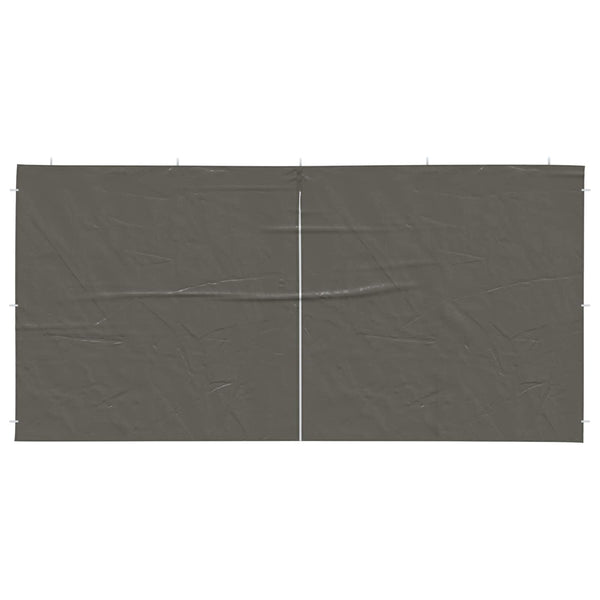 Party Zelt Seitenteil Anthrazit 400x195cm, 2er Set